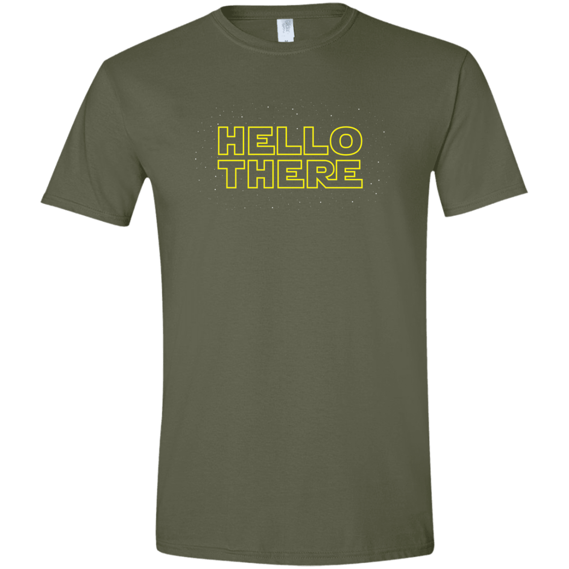 T-Shirts Military Green / S Hello There Men's Semi-Fitted Softstyle