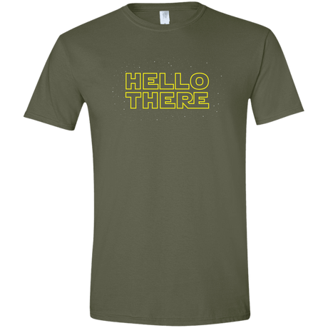 T-Shirts Military Green / S Hello There Men's Semi-Fitted Softstyle