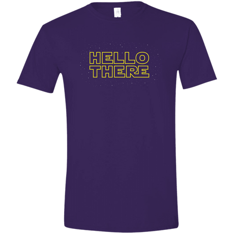 T-Shirts Purple / S Hello There Men's Semi-Fitted Softstyle