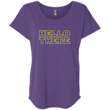 T-Shirts Purple Rush / X-Small Hello There Triblend Dolman Sleeve