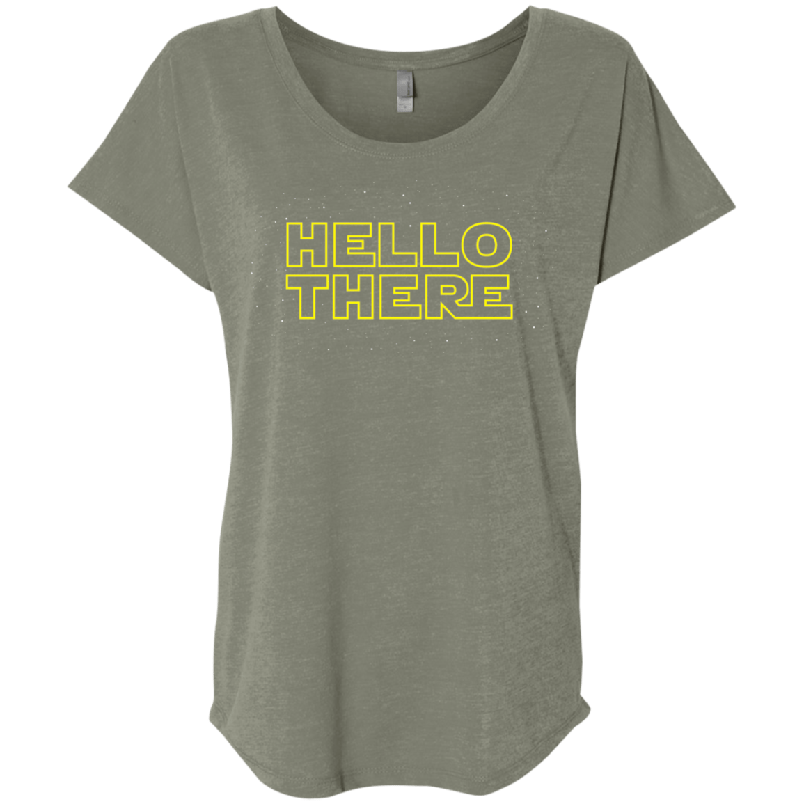 T-Shirts Venetian Grey / X-Small Hello There Triblend Dolman Sleeve