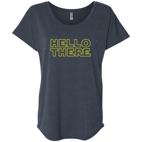T-Shirts Vintage Navy / X-Small Hello There Triblend Dolman Sleeve