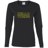 T-Shirts Black / S Hello There Women's Long Sleeve T-Shirt