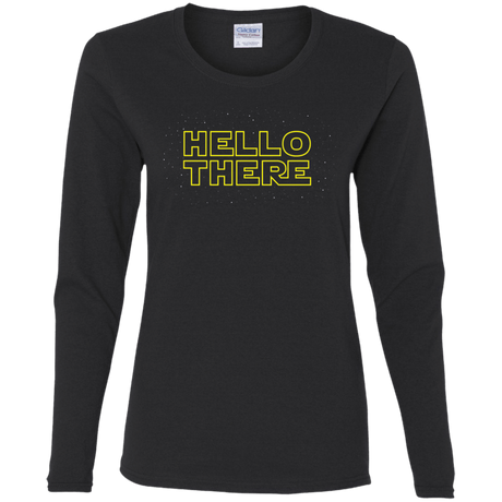 T-Shirts Black / S Hello There Women's Long Sleeve T-Shirt