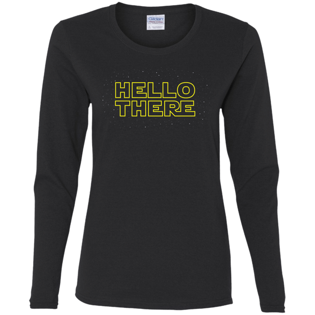 T-Shirts Black / S Hello There Women's Long Sleeve T-Shirt