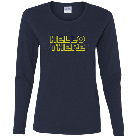 T-Shirts Navy / S Hello There Women's Long Sleeve T-Shirt