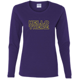 T-Shirts Purple / S Hello There Women's Long Sleeve T-Shirt