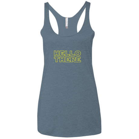 T-Shirts Indigo / X-Small Hello There Women's Triblend Racerback Tank