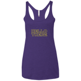 T-Shirts Purple Rush / X-Small Hello There Women's Triblend Racerback Tank