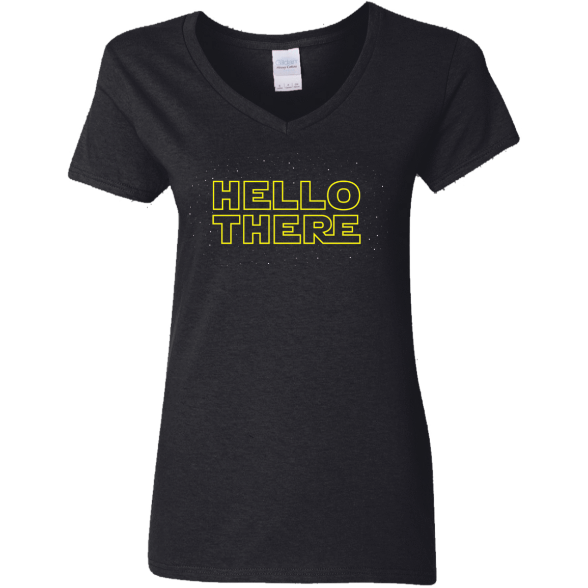 T-Shirts Black / S Hello There Women's V-Neck T-Shirt