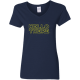 T-Shirts Navy / S Hello There Women's V-Neck T-Shirt