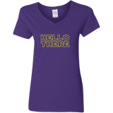 T-Shirts Purple / S Hello There Women's V-Neck T-Shirt