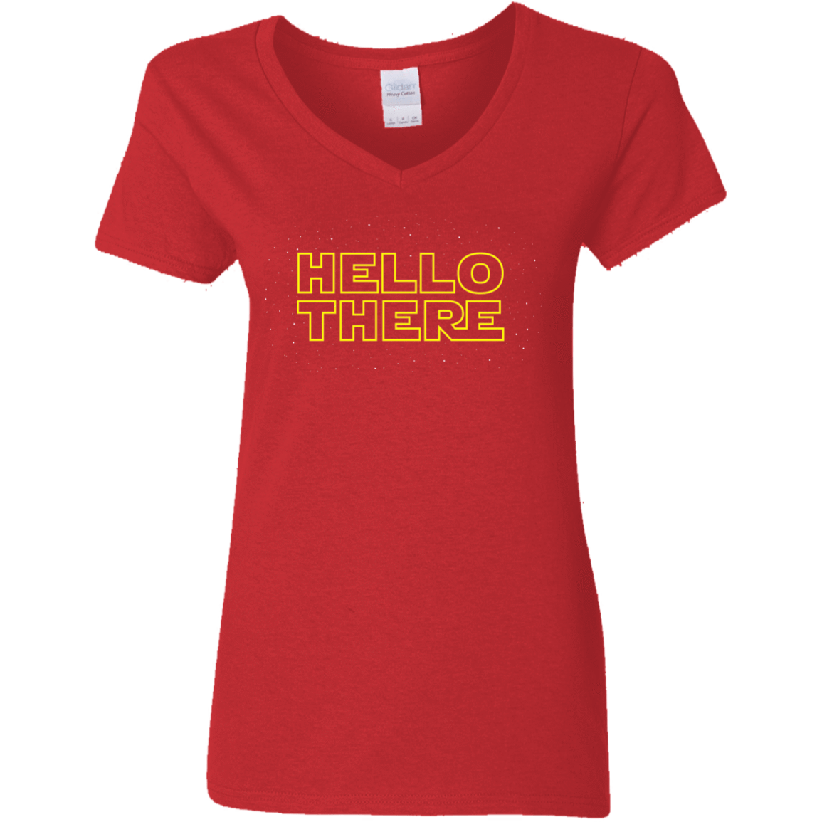 T-Shirts Red / S Hello There Women's V-Neck T-Shirt