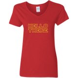 T-Shirts Red / S Hello There Women's V-Neck T-Shirt