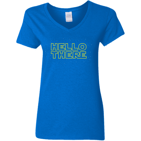 T-Shirts Royal / S Hello There Women's V-Neck T-Shirt