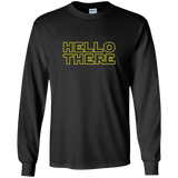 T-Shirts Black / YS Hello There Youth Long Sleeve T-Shirt