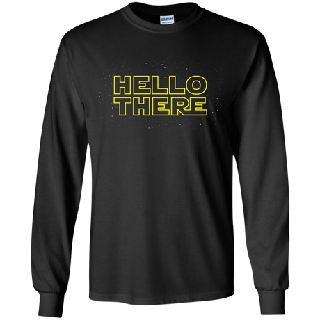 T-Shirts Black / YS Hello There Youth Long Sleeve T-Shirt