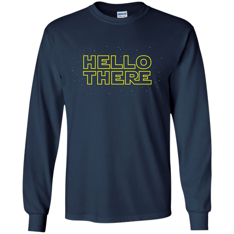 T-Shirts Navy / YS Hello There Youth Long Sleeve T-Shirt