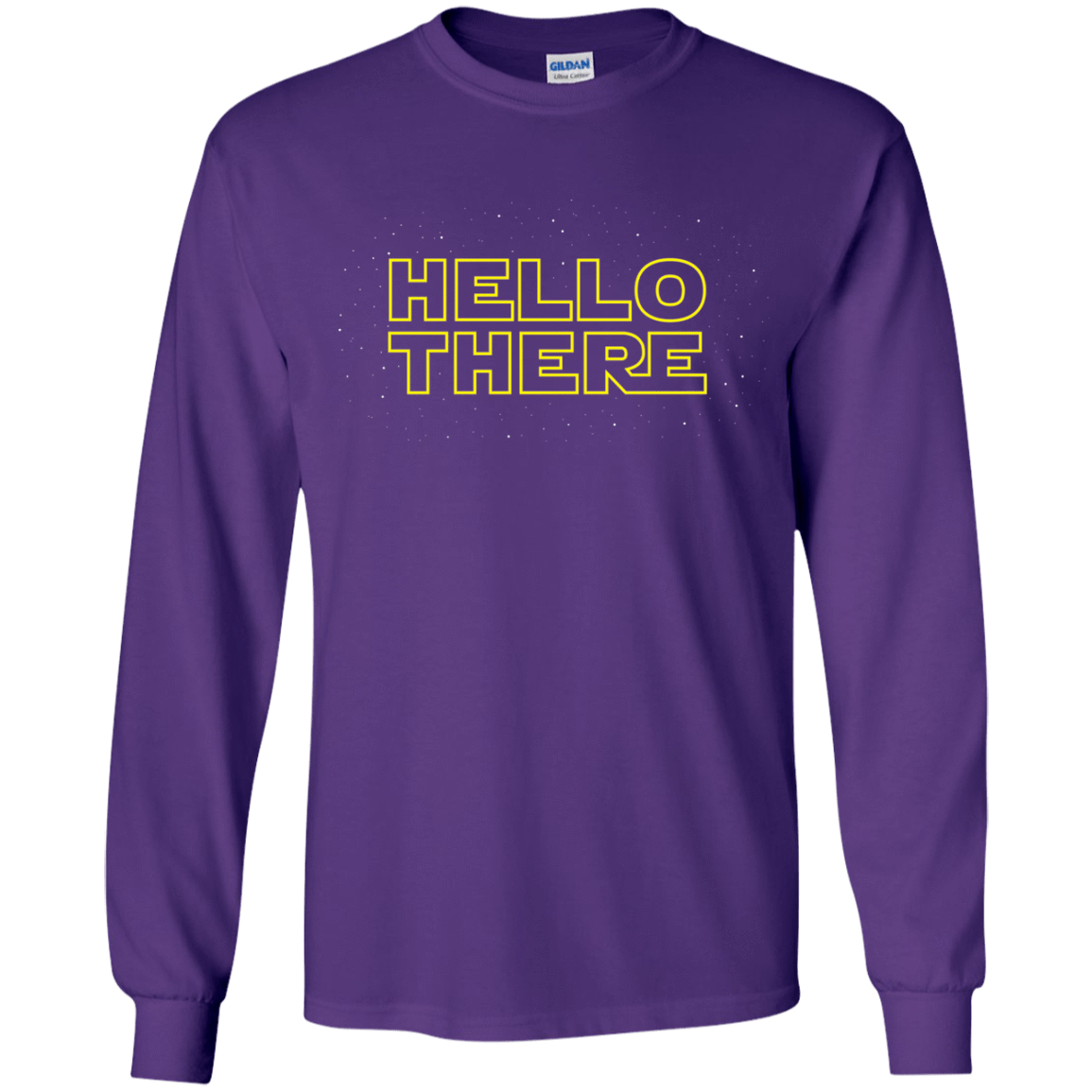 T-Shirts Purple / YS Hello There Youth Long Sleeve T-Shirt