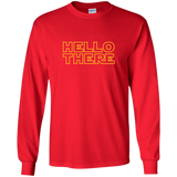 T-Shirts Red / YS Hello There Youth Long Sleeve T-Shirt