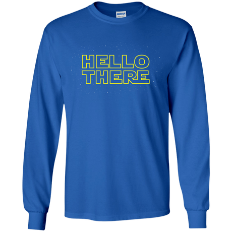 T-Shirts Royal / YS Hello There Youth Long Sleeve T-Shirt