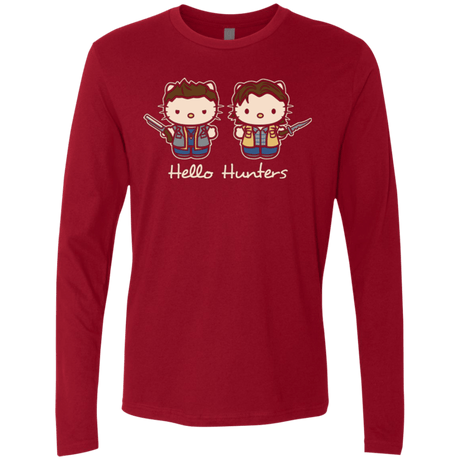 T-Shirts Cardinal / Small hellohunters Men's Premium Long Sleeve