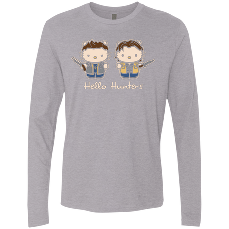 T-Shirts Heather Grey / Small hellohunters Men's Premium Long Sleeve