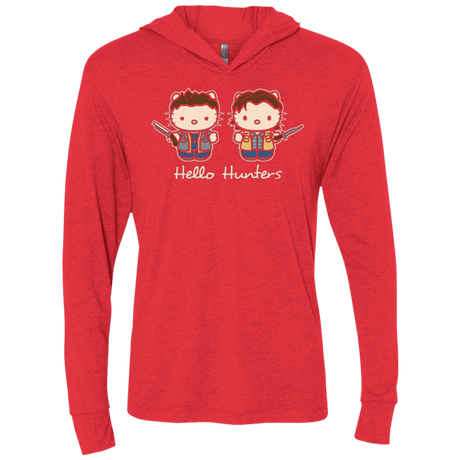 T-Shirts Vintage Red / X-Small hellohunters Triblend Long Sleeve Hoodie Tee