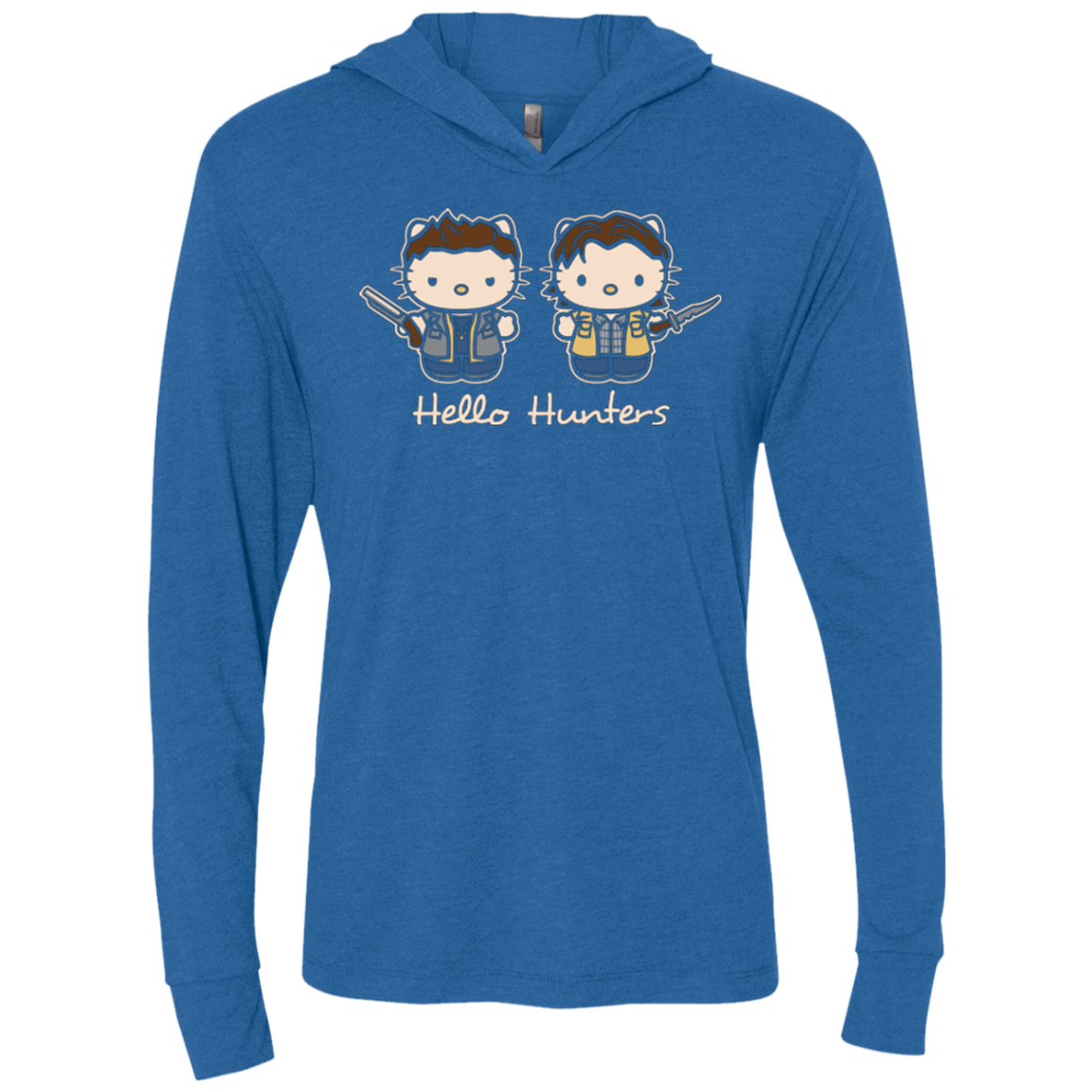 T-Shirts Vintage Royal / X-Small hellohunters Triblend Long Sleeve Hoodie Tee