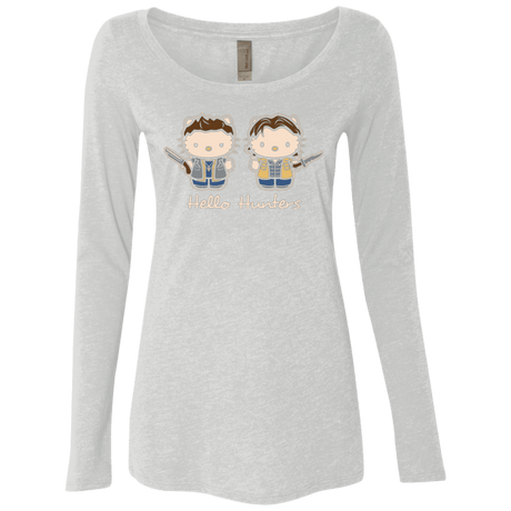 T-Shirts Heather White / Small hellohunters Women's Triblend Long Sleeve Shirt