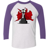 T-Shirts Heather White/Purple Rush / X-Small Hells Pawn Men's Triblend 3/4 Sleeve