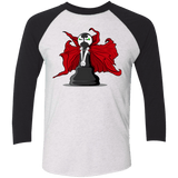T-Shirts Heather White/Vintage Black / X-Small Hells Pawn Men's Triblend 3/4 Sleeve