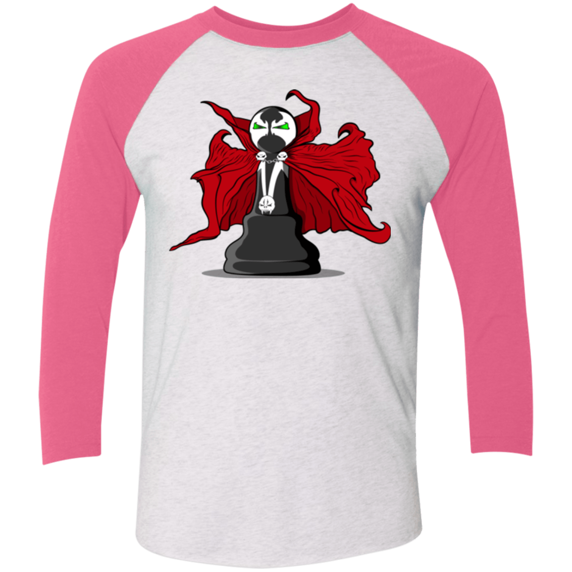 T-Shirts Heather White/Vintage Pink / X-Small Hells Pawn Men's Triblend 3/4 Sleeve