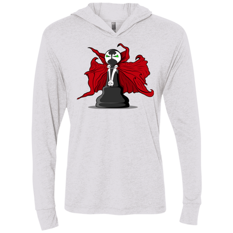 T-Shirts Heather White / X-Small Hells Pawn Triblend Long Sleeve Hoodie Tee