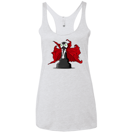 T-Shirts Heather White / X-Small Hells Pawn Women's Triblend Racerback Tank