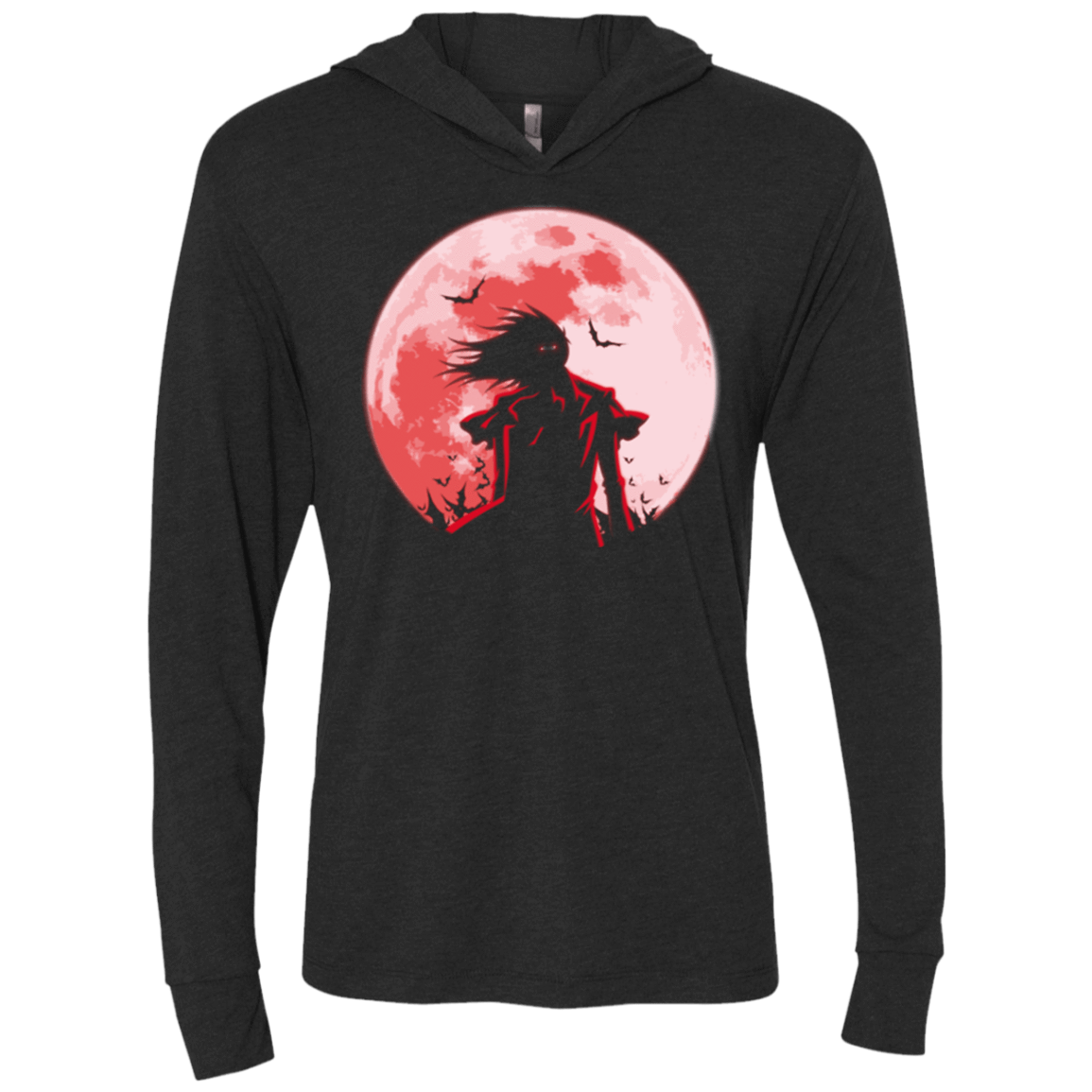 T-Shirts Vintage Black / X-Small Hellsing Alucard Triblend Long Sleeve Hoodie Tee