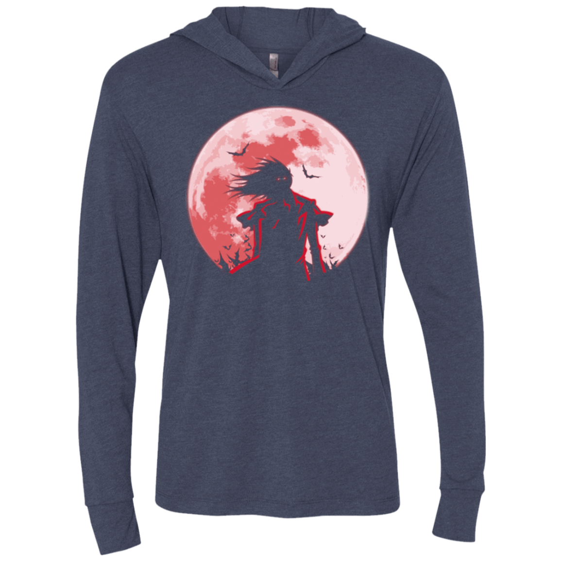 T-Shirts Vintage Navy / X-Small Hellsing Ultimate Triblend Long Sleeve Hoodie Tee