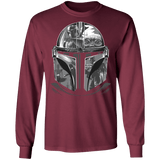 T-Shirts Maroon / S Helmet Mandalorian Men's Long Sleeve T-Shirt