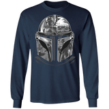 T-Shirts Navy / S Helmet Mandalorian Men's Long Sleeve T-Shirt