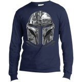T-Shirts Navy / S Helmet Mandalorian Men's Premium Long Sleeve