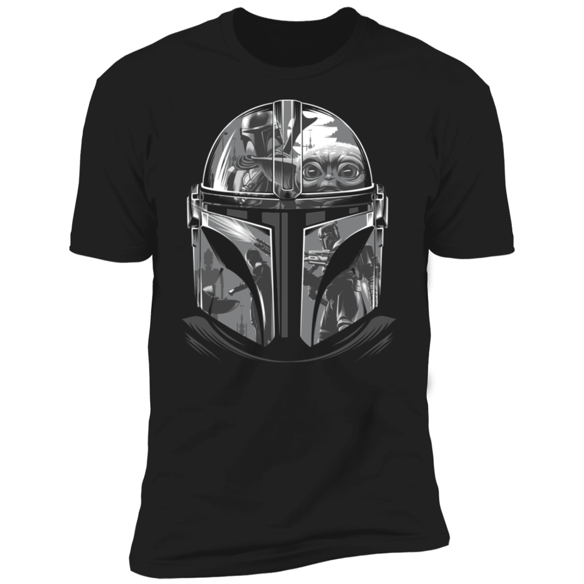 T-Shirts Black / S Helmet Mandalorian Men's Premium T-Shirt