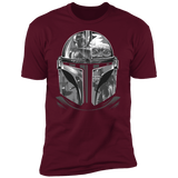 T-Shirts Maroon / S Helmet Mandalorian Men's Premium T-Shirt