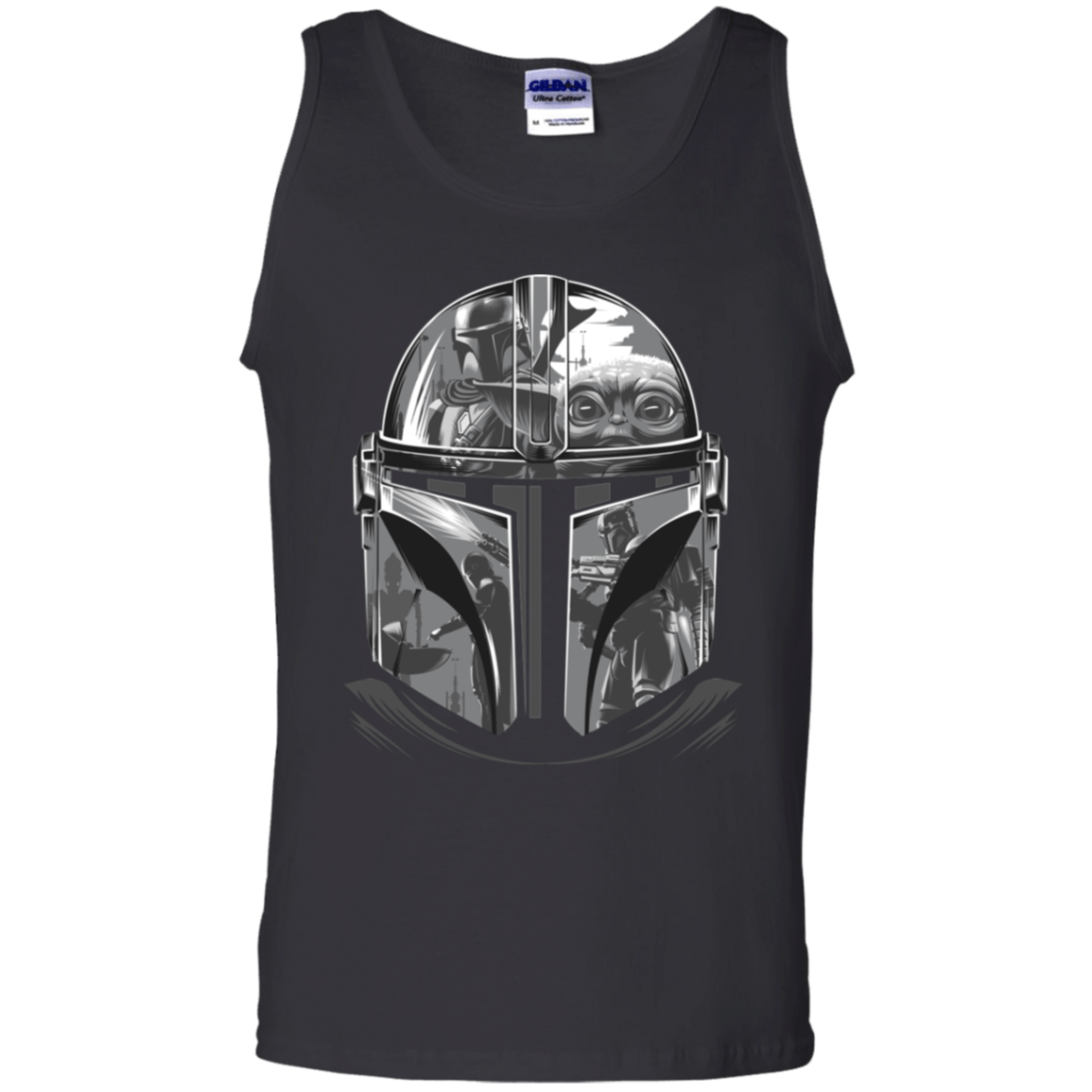 T-Shirts Black / S Helmet Mandalorian Men's Tank Top