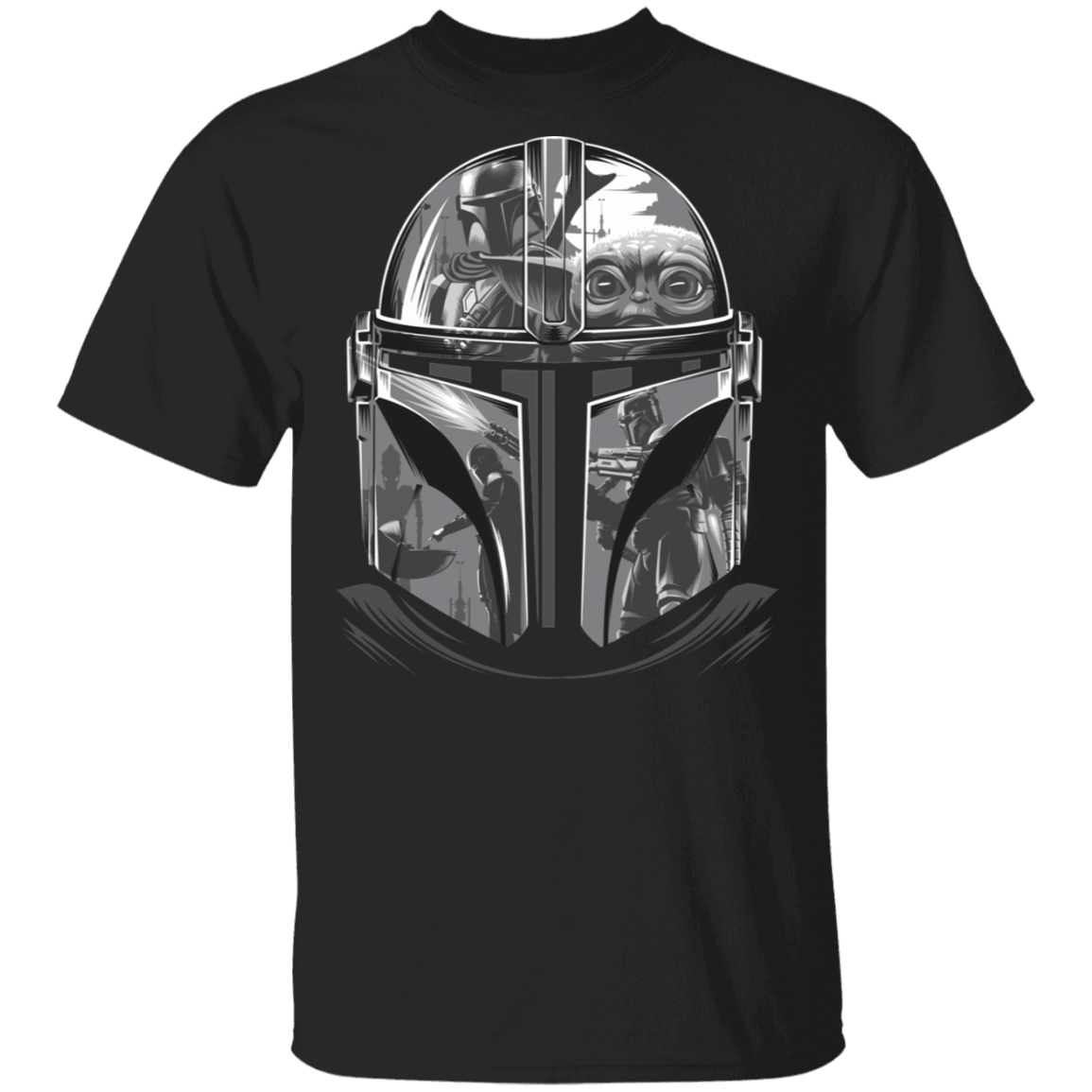 T-Shirts Black / S Helmet Mandalorian T-Shirt