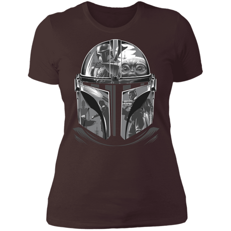 T-Shirts Dark Chocolate / X-Small Helmet Mandalorian Women's Premium T-Shirt