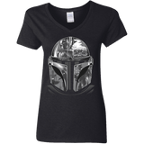 T-Shirts Black / S Helmet Mandalorian Women's V-Neck T-Shirt
