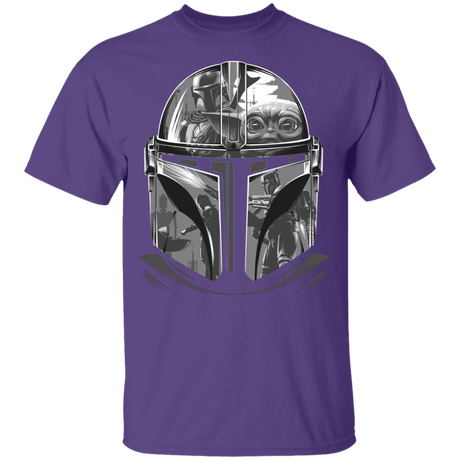 T-Shirts Purple / YXS Helmet Mandalorian Youth T-Shirt