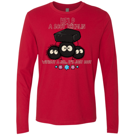 T-Shirts Red / Small HELP A SOOT GREMLIN Men's Premium Long Sleeve