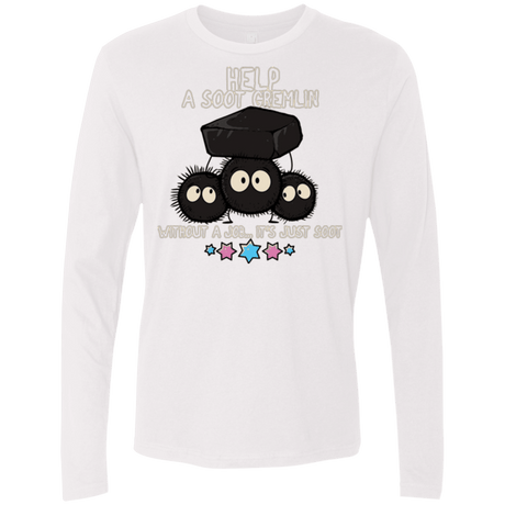 T-Shirts White / Small HELP A SOOT GREMLIN Men's Premium Long Sleeve