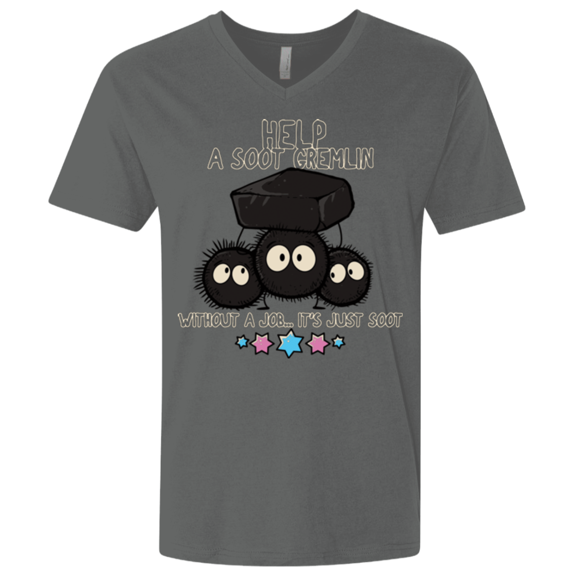 T-Shirts Heavy Metal / X-Small HELP A SOOT GREMLIN Men's Premium V-Neck